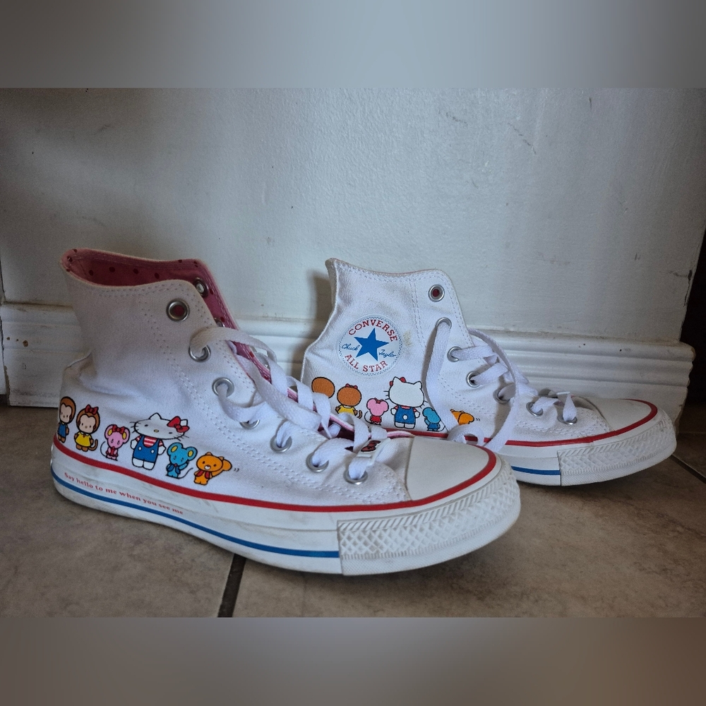 Limited Edition Hello Kitty Hi Top Converse